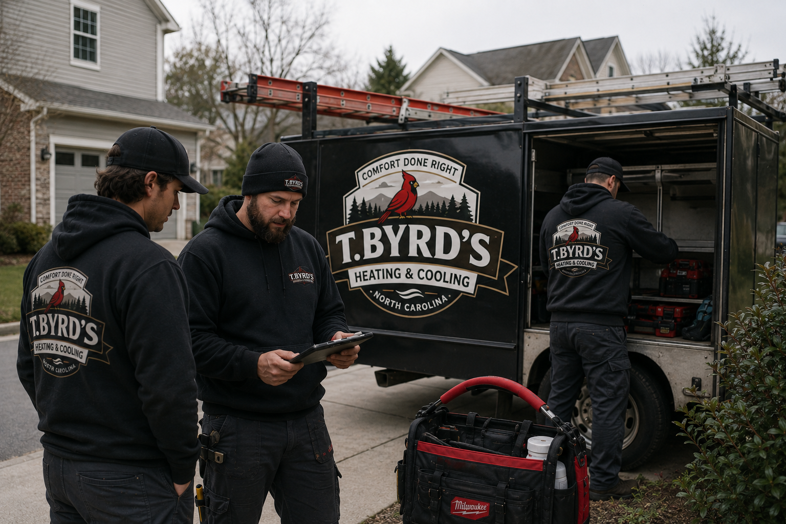 A T.Byrd's crew on a service call